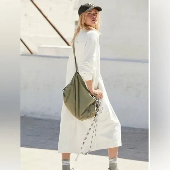 Free People Ultra Oversized Sweatshirt Sweat Dress Pockets Boho White size XS - Picture 4 of 14